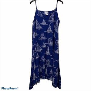 Antibes Blanc Sailboat able Tank Slip Dress